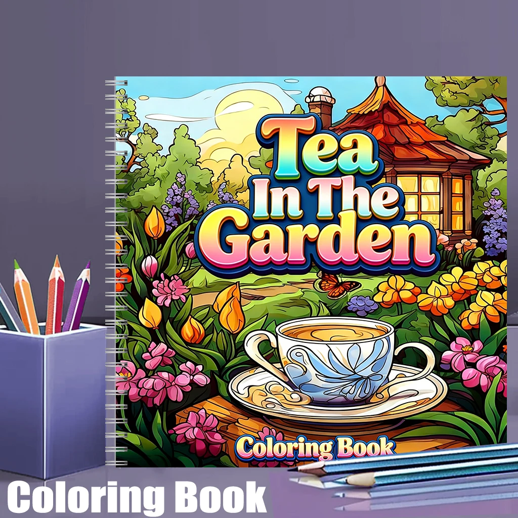 Painting Supplies - Malbuch „Tea In The Gardens“ für
