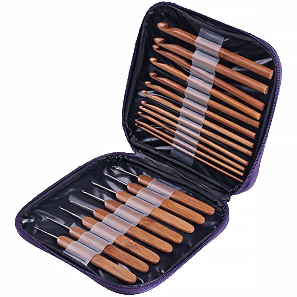 1 Set Bambusholz-Häkelnadeln,  – Wooden Crochet Hooks Ergonomic Handle Bewertung und Preis