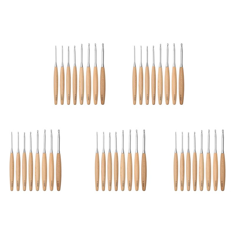 M12K-40 Stück Holz-Häkelnadeln – Wooden Crochet Hooks Ergonomic Handle Bewertung und Preis