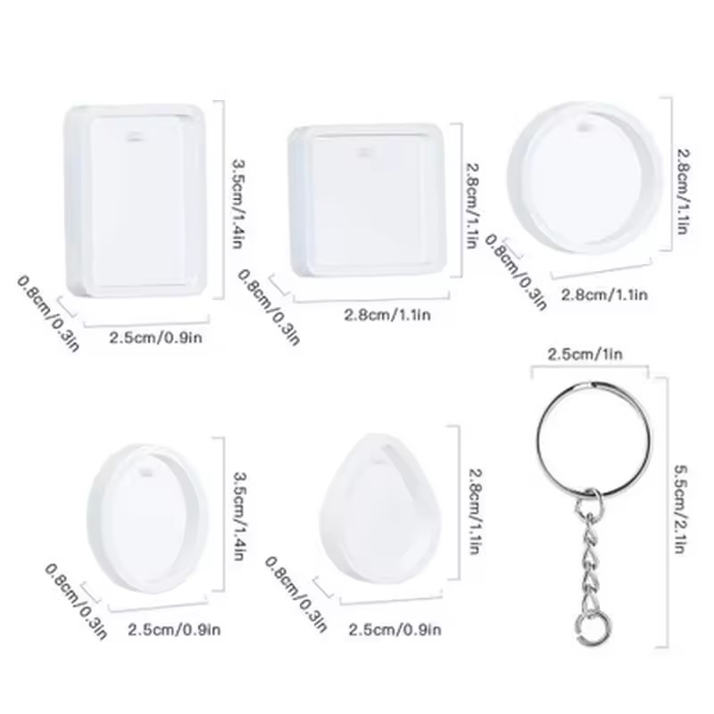 20 Stück/Set DIY Schlüsselanhä – Silicone Epoxy Resin Molds Set Bewertung und Preis