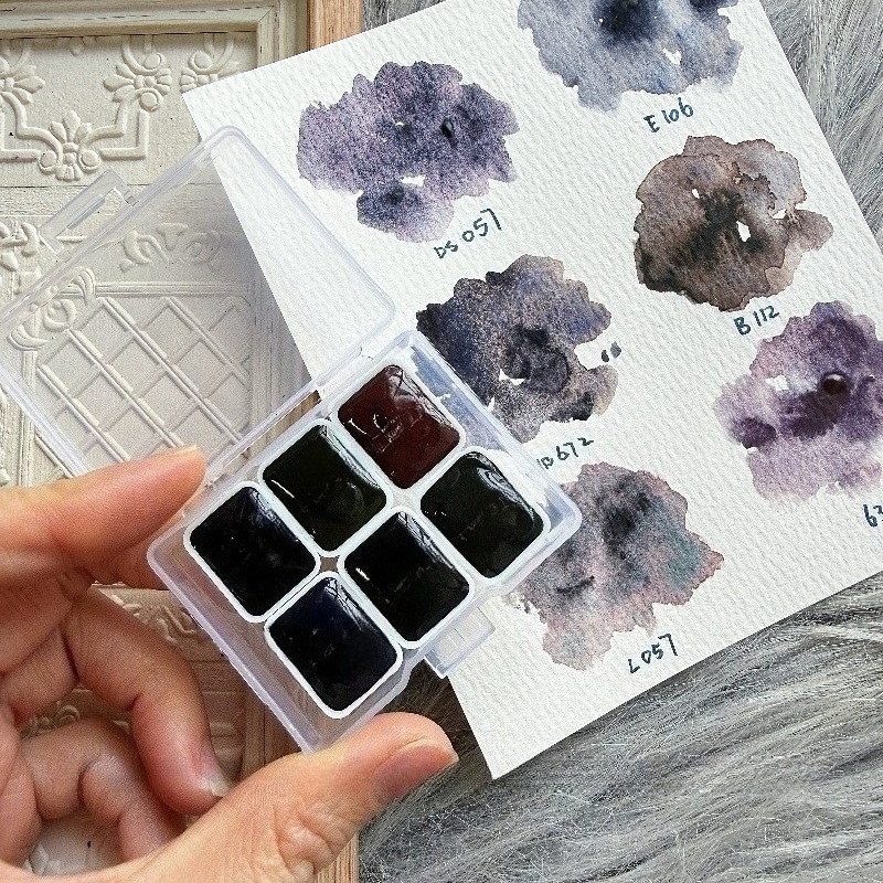 6 Farben 1ml White Night Colle – Watercolor Paint Set Solid Pigment Bewertung und Preis
